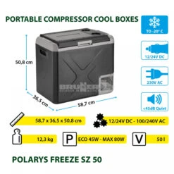 Frigo Portatile Brunner Polarys Freeze SZ 50 38 Frigo Portatile Brunner Polarys Freeze SZ 50 -Vendite Lando Sport frigo congelatore portatile brunner polarys freeze sz 50 bivalente compressione 0826054N 18