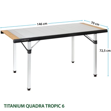 Tavolo Brunner Titanium Quadra Tropic 6 Adjustar 2 Tavolo Brunner Titanium Quadra Tropic 6 Adjustar - immagine 2