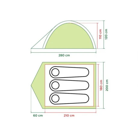 Tenda Coleman Darwin 3 2 Tenda Coleman Darwin 3 - immagine 2