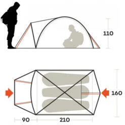 Tenda Ferrino Atacama 3 -Vendite Lando Sport tenda ferrino atacama 3 stagioni escursionismo trekking ampia semplie montaggio facile buona abitabilita 91035MBB 2
