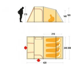 Tenda Ferrino Meteora 4 5 Tenda Ferrino Meteora 4 -Vendite Lando Sport tenda ferrino meteora 4 family ampia spaziosa abside anteriore campeggio stanziale 99124NMM 2